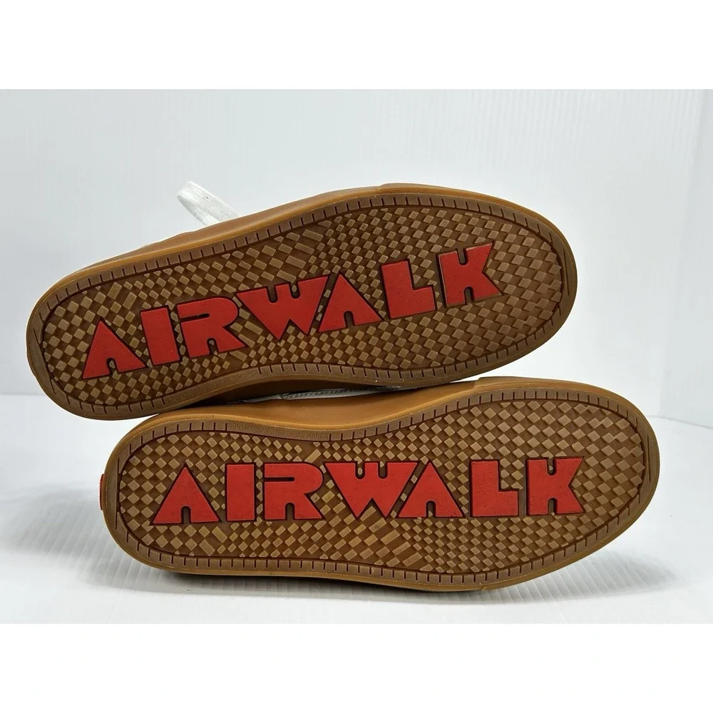 AIRWALK Shoes Mens 10 Huntington Sneakers White Leather Upper Casual MNAK23ES014